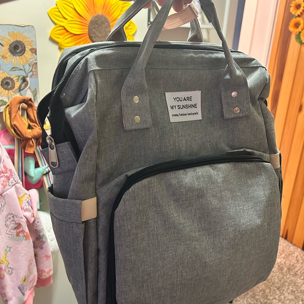 Grey baby bag